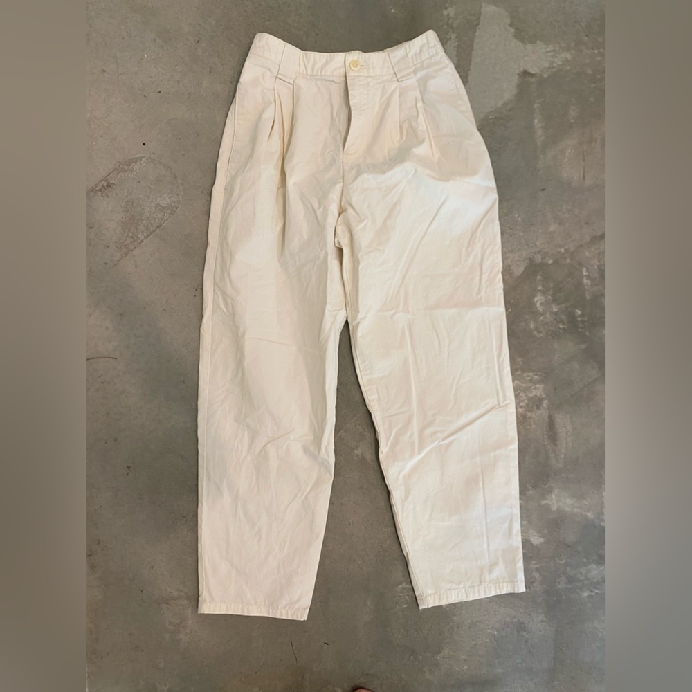Women’s Cropped Cream Pants - Picture 1 of 5
